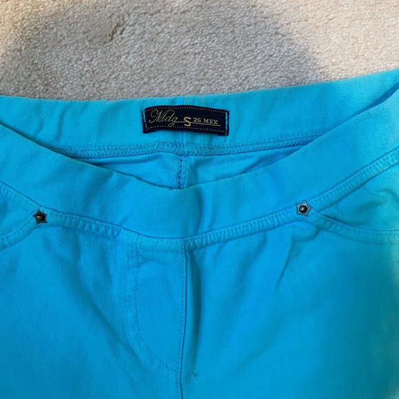 I am selling Small size light blue leggings that just seems like pants but comfy - Picture 2 of 3
